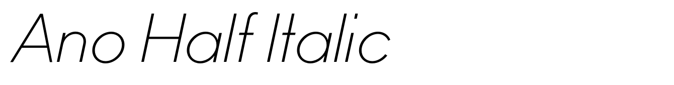 Ano Half Italic